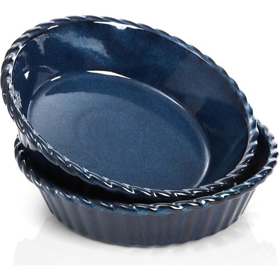 Peohud 2 Pack 10-Inch Deep Ceramic Pie Pans