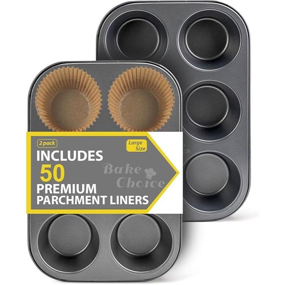 2 Pack Jumbo Muffin Pan with Liners
