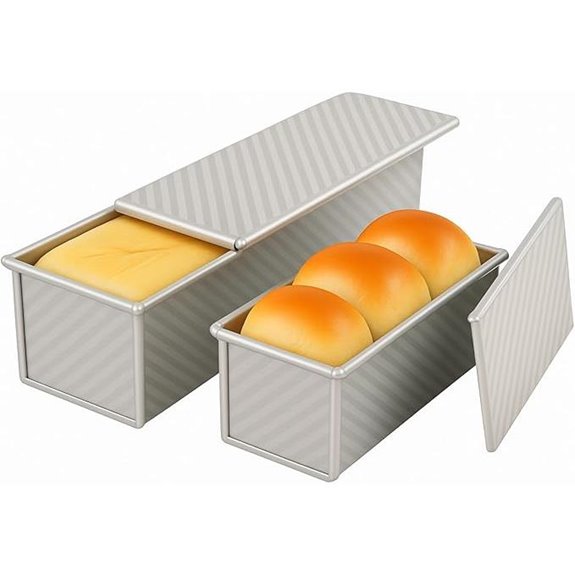 2-Pack Pullman Loaf Pans with Lid Set