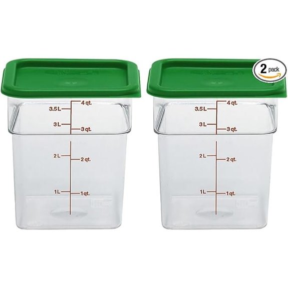 Cambro 2-Pack Food Storage Containers 4 Qt