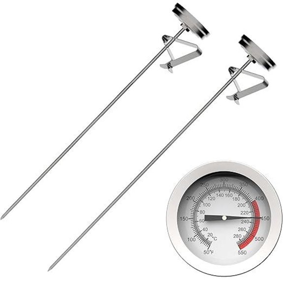 Candy Thermometer with Pot Clip and Probe (2 Pack)