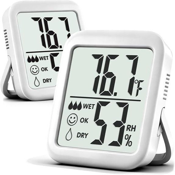 Antonki 2 Pack Indoor Thermometer and Hygrometer