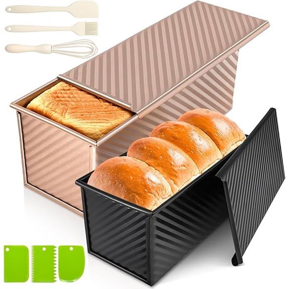 2-Pack Pullman Loaf Pans with Lids