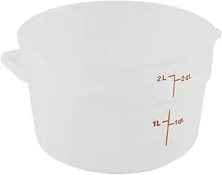 Cambro RFS2PP190 2 Qt. Polypropylene Food Storage
