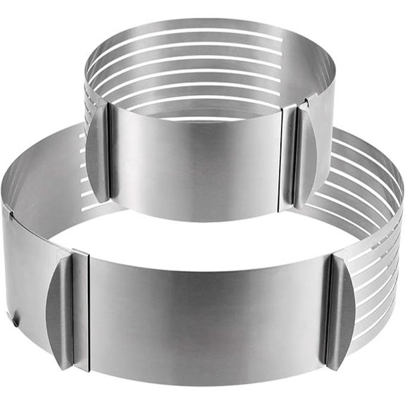 2 Pack Stainless Steel Cake Slicers and Molds