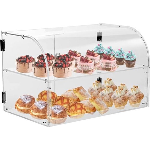 VEVOR 2-Tier Acrylic Pastry Display Case