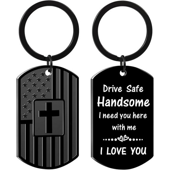 Valentines Day Gifts for Men Drive Safe Keychain