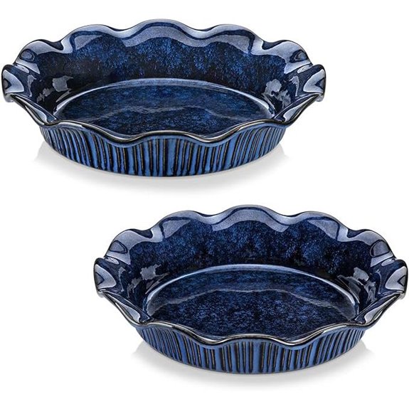 Vancasso Stern 9-Inch Ruffled Edge Pie Pans (Set of 2)