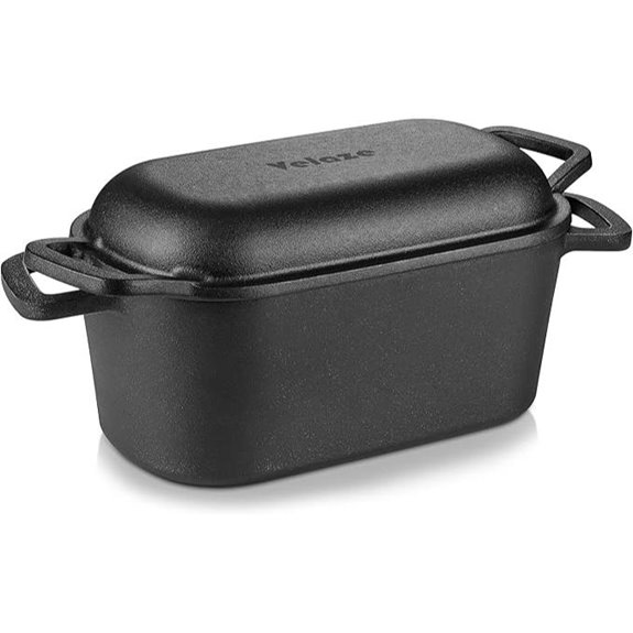 Velaze 3.6QT Cast Iron Dutch Oven for Bread