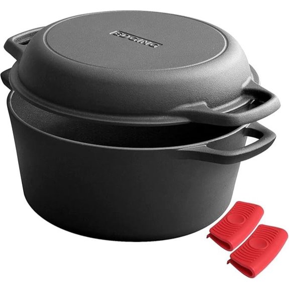 2-in-1 Cast Iron Dutch Oven & Skillet Set
