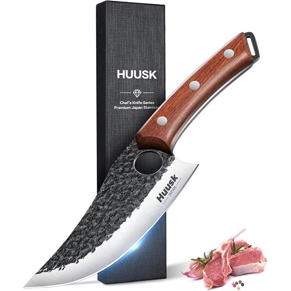Huusk Viking Chef Knife with Wood Handle