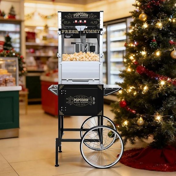 20oz Vintage Popcorn Machine with Cart and Kettle