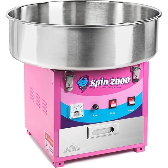 Olde Midway Cotton Candy Machine & SPIN 2000 Floss Maker