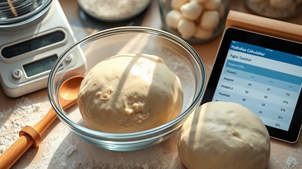 water content influences dough texture