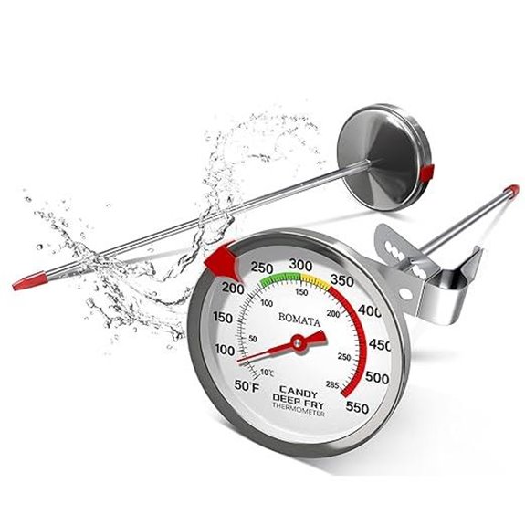 BOMATA 2-Pack Waterproof Candy Thermometer with Clip