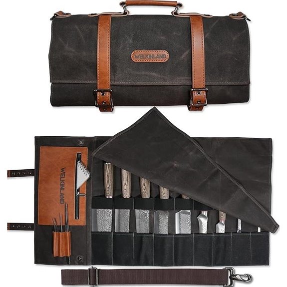 WELKINLAND 13-Pocket Waterproof Chef Knife Roll Bag