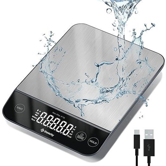 Etekcity Digital Kitchen Scale Waterproof 22lb