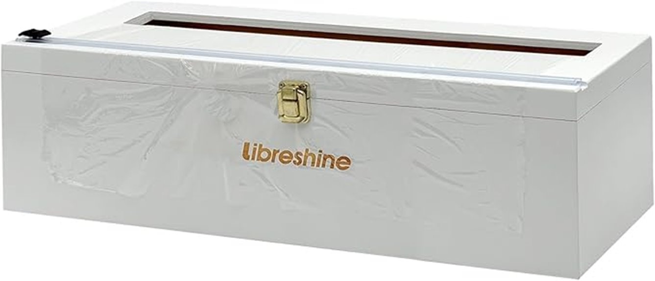 white 18 inch plastic wrap dispenser