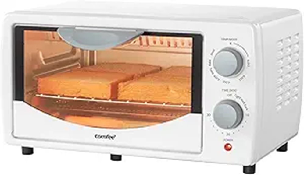 COMFEE Countertop Toaster Oven 4-Slice White