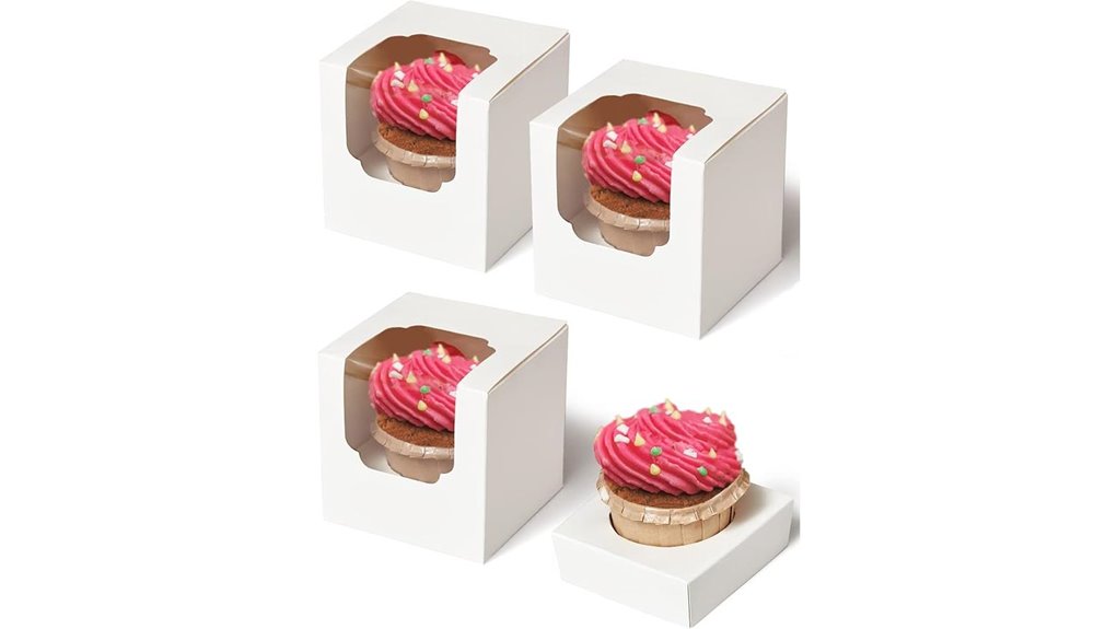 white cupcake box set