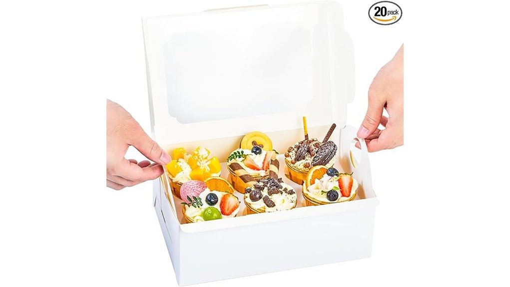 white cupcake box set