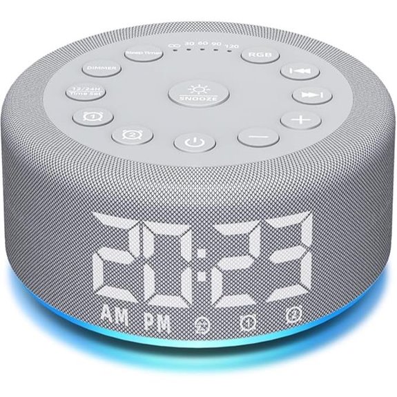 Sound Machine Alarm Clock with White Noise and Sleep Sounds