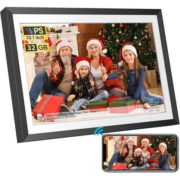 Digital Photo Frame 10.1 WiFi Touchscreen with USB/SD