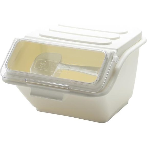 Winco IB-2S Shelf Ingredient Bins 2 gal (40 Cup Capacity) White
