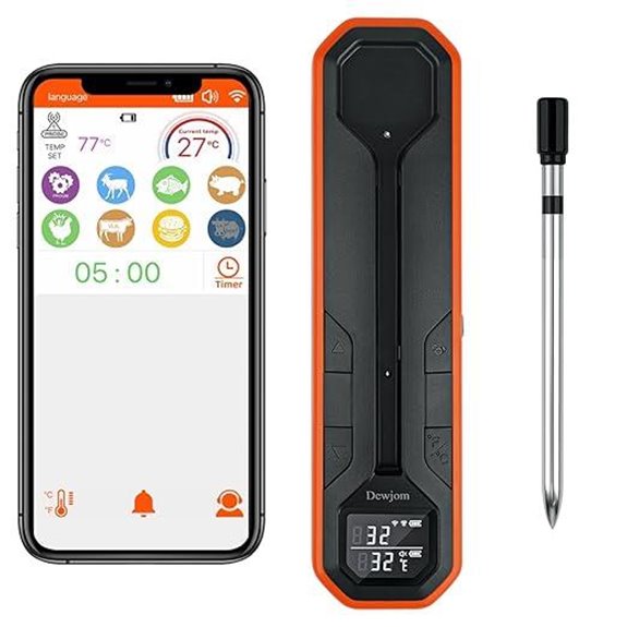 Wireless Meat Thermometer with Remote App