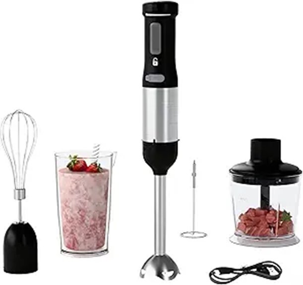 Cordless 5-in-1 Hand Blender with Accessories