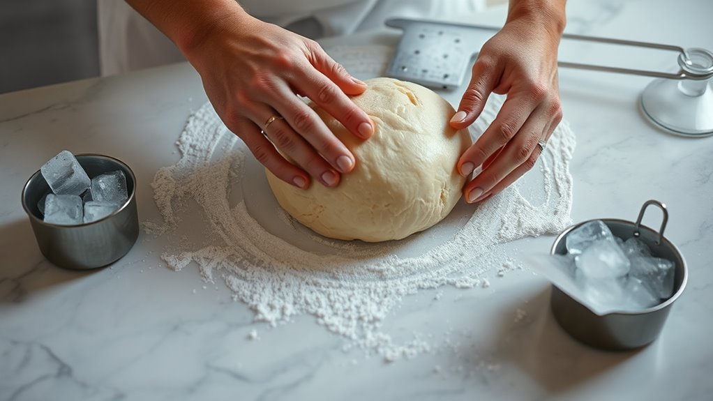 work dough in small portions