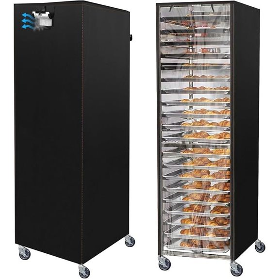 Bakery Rack Cover with Zipper for 20 Tiers