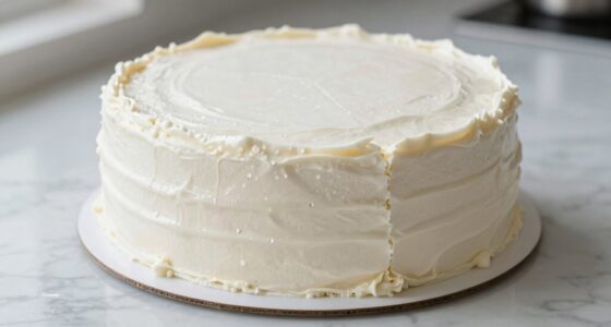 cake chilling improves finish