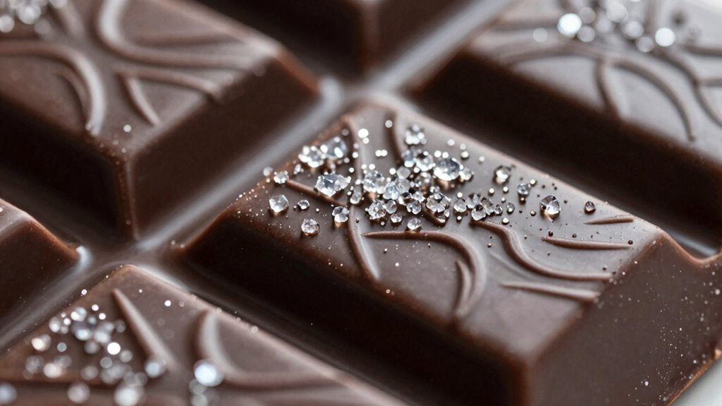 chocolate s glossy crystal formation