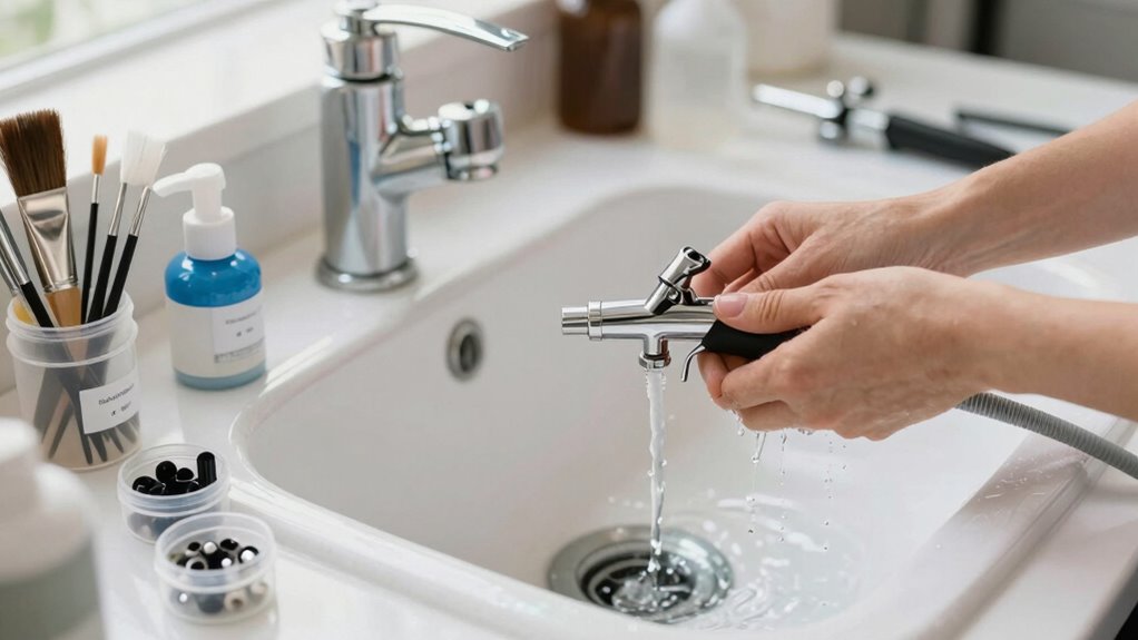 consistent airbrush cleaning routine
