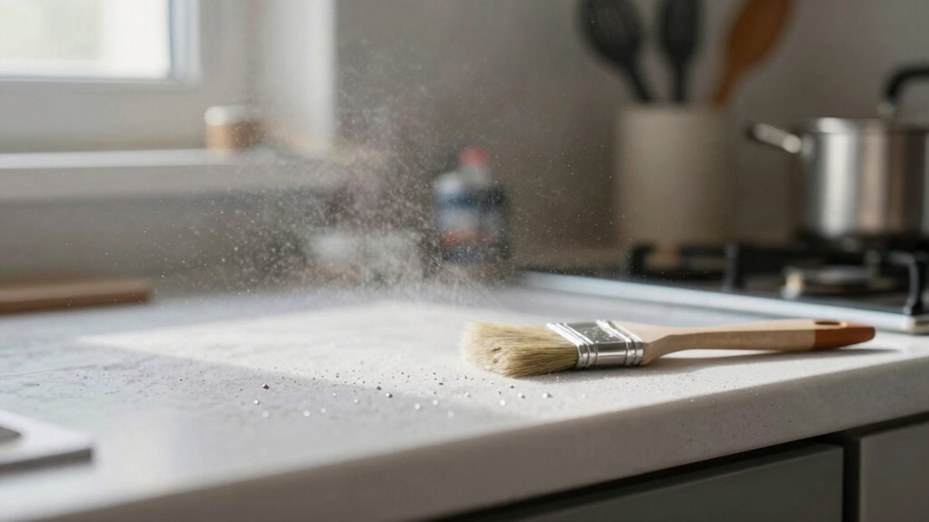 control overspray through preparation