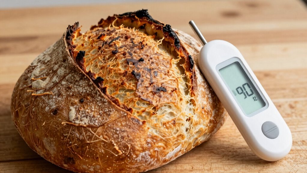 monitoring dough internal temperature