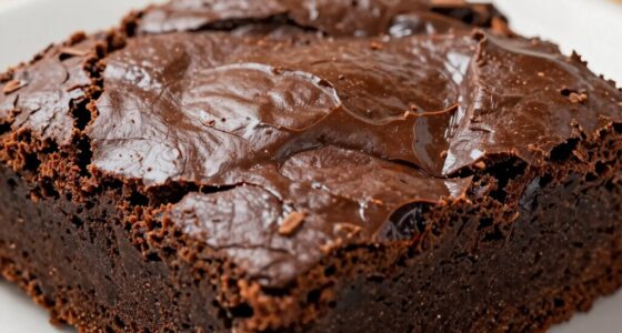 occasional glossy brownie tops