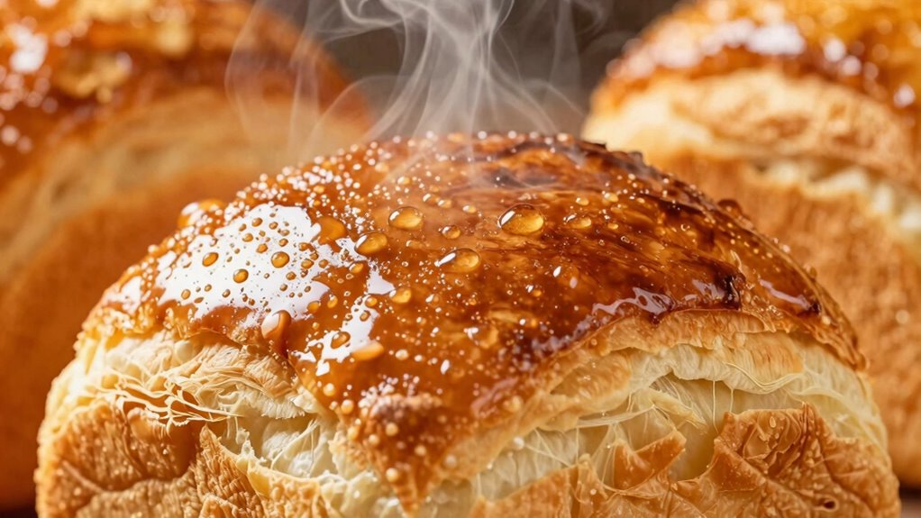 steam enhances crust texture