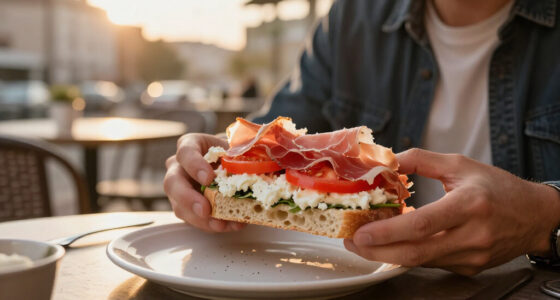 Panino Con Caprino, Pomodori E Prosciutto Crudo