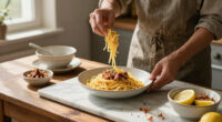 Spaghetti Freddi, Il Condimento Con Tonno, Limone E Bottarga