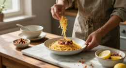 Spaghetti Freddi, Il Condimento Con Tonno, Limone E Bottarga