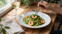 Pici Con Pesto Di Gamberi