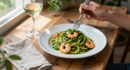 Pici Con Pesto Di Gamberi