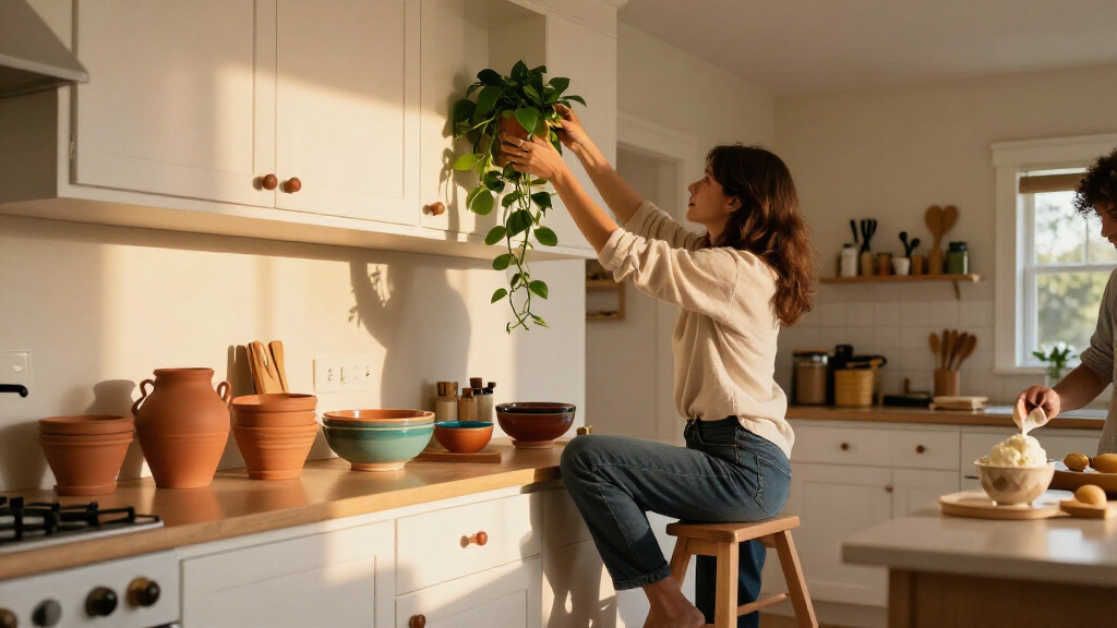 11 Clever Ideas For What To Do With The Awkward Space Above Kitchen Cabinets